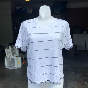 Madewell size xs stripe white knit tee t shirt top